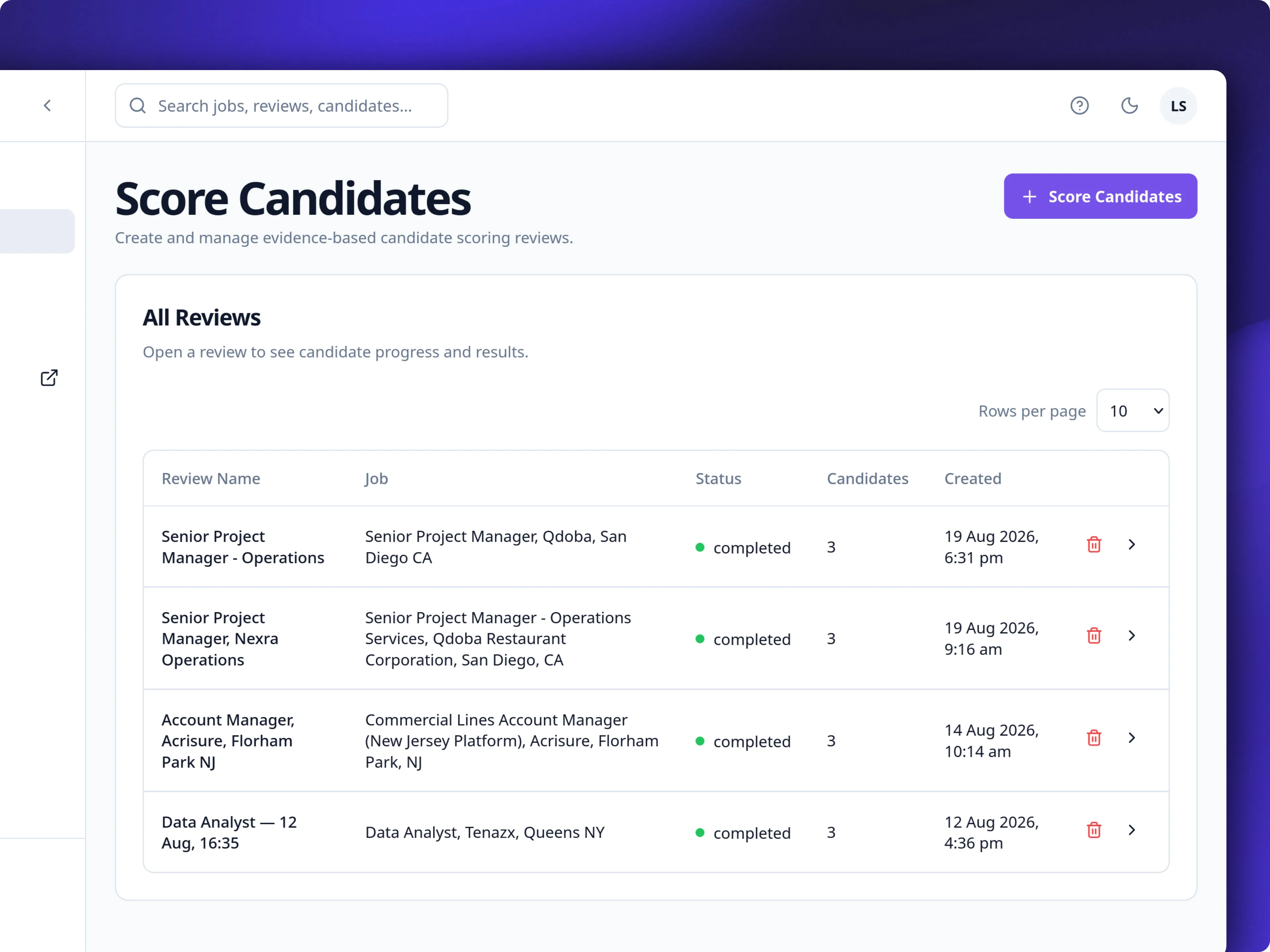 Scored Roles List