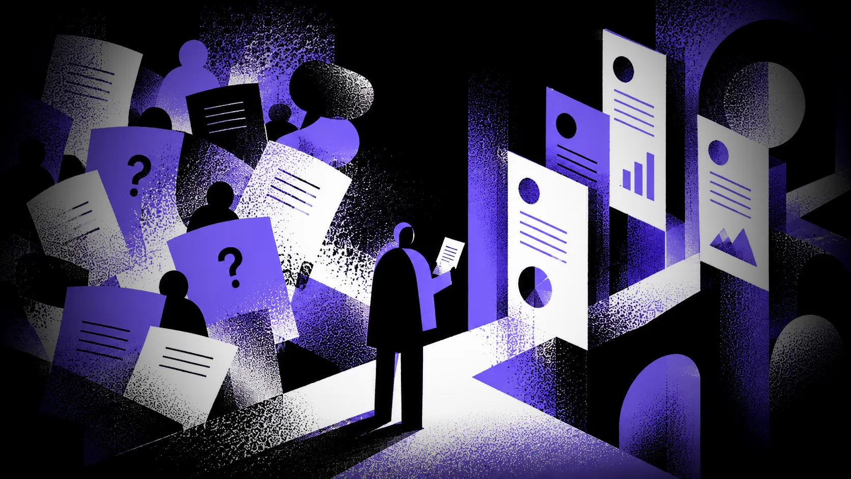 A recruiter assessing resume evidence among candidate documents and structured assessment panels